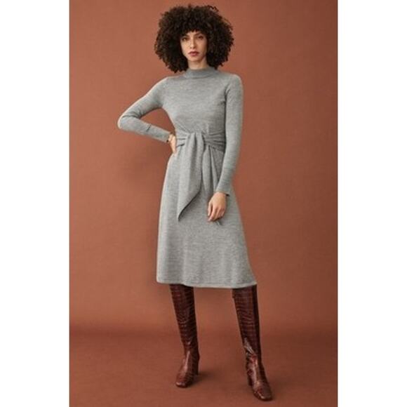 The Fold Allerton Dress Size L 100% Merino Wool Sophisticated Designer Essential - Picture 1 of 16